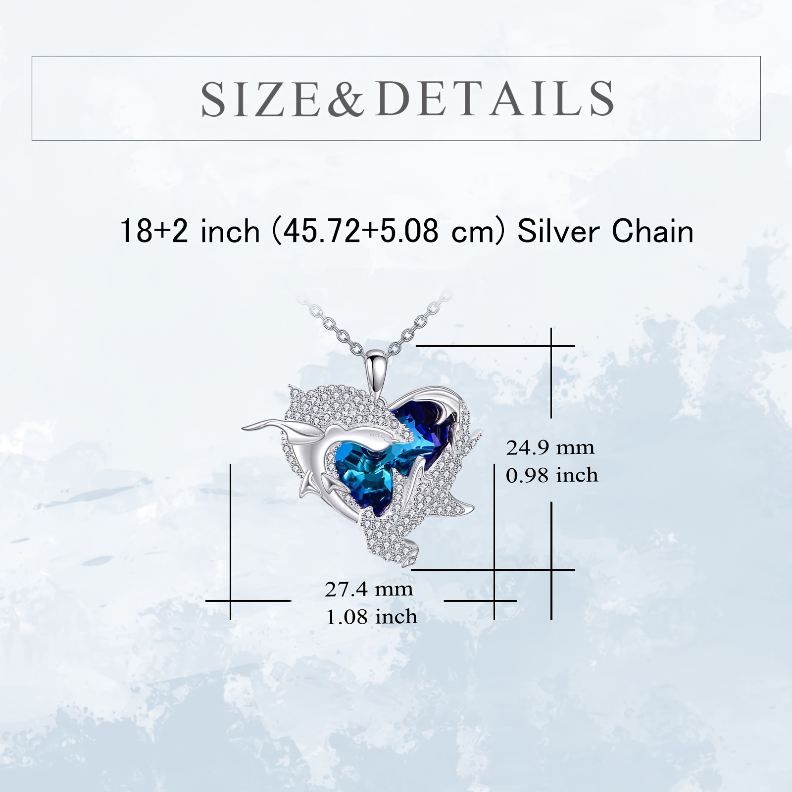 Adjustable Shark Pendant Necklace in 925 Sterling Silver